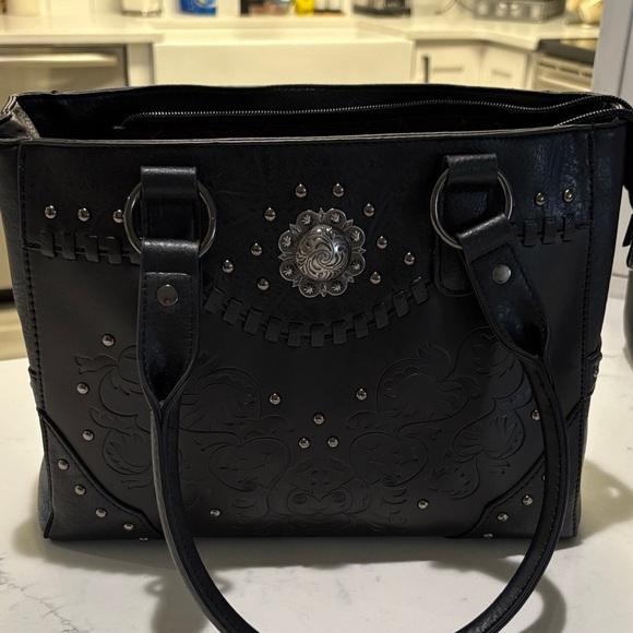 Elegant Black Embellished Tote Bag Excellent condition - Picture 2 of 7